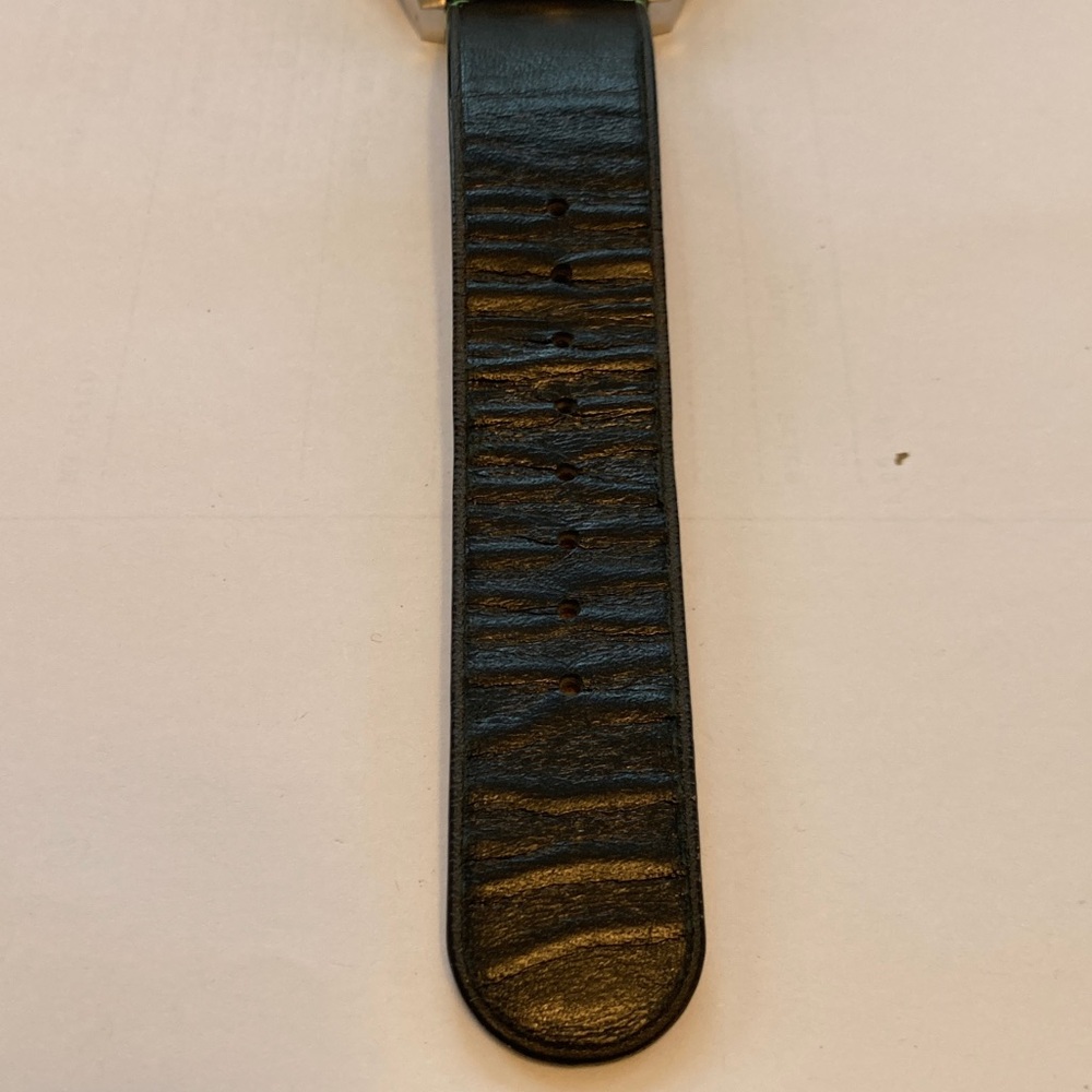 Citizen Eco Drive E111-S108659 black and green watch, leather strap, stainless - Picture 17 of 17
